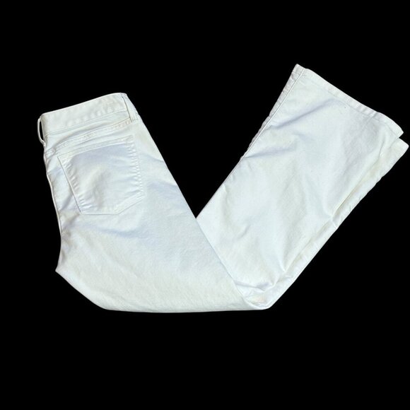 Banana Republic White Flare Wide Leg Stretch Denim Jeans Size 28 Petite - Picture 2 of 11